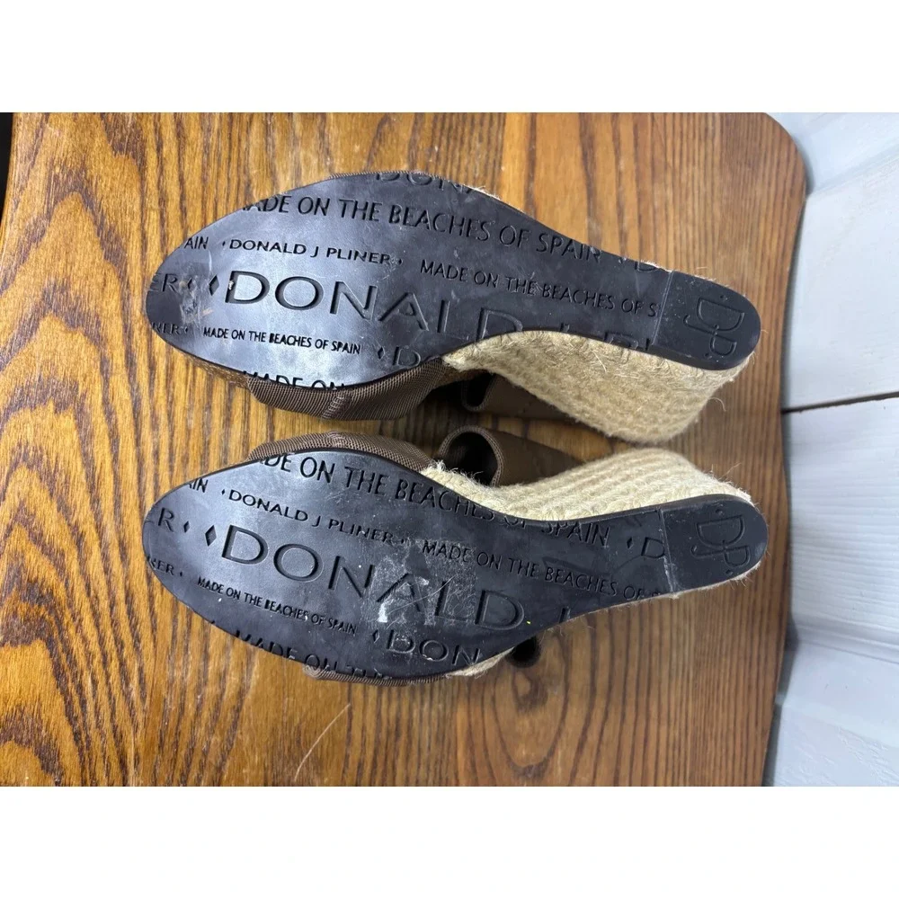 Donald Pliner Wedge‎ Espadrille Knot Slides Casual Comfort Elegant size 5 1/2